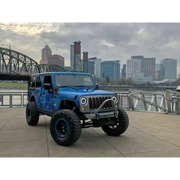 Blue Jeep Wrangler JK Switchback LED Halo Headlights - Amber/White - Switchback