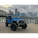 Blue Jeep Wrangler JK Switchback LED Halo Headlights - Amber/White - Switchback
