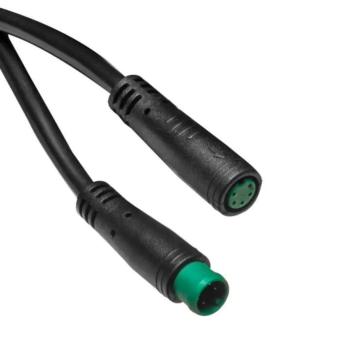 Black and green cable connectors for Oracle 10ft Colorshift RGB+W Rock Light extension cable.