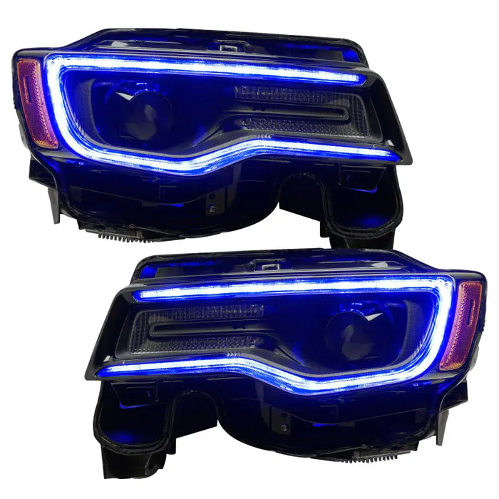 Blue LED headlights for Jeep Grand Cherokee - Oracle ColorSHIFT Dynamic Upgrade Kit