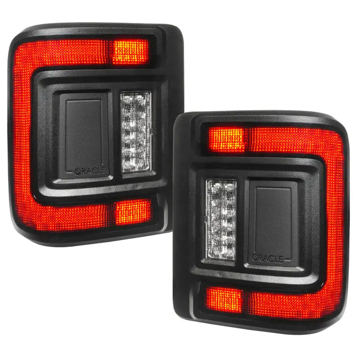 Black LED tail lights for Jeep Wrangler Rubicon/Sport, tinted flush mount tail light.