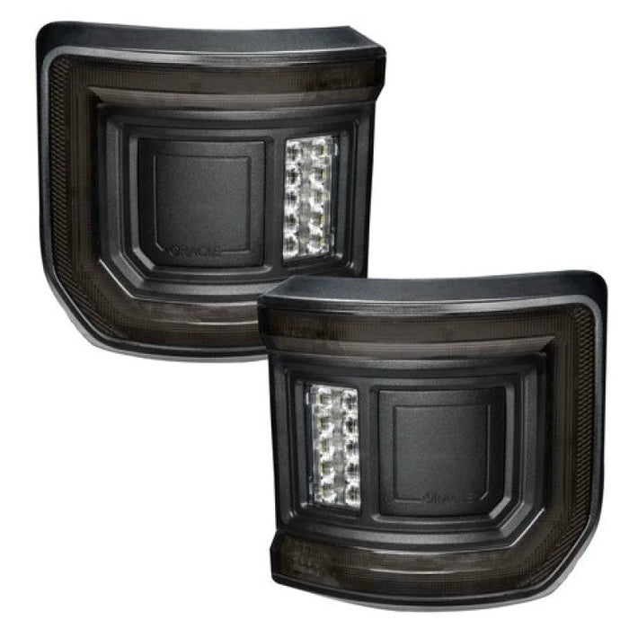 Pair of black leds for ford f-series: oracle 2020+ jeep gladiator jt flush mount led tail lights - tinted lens