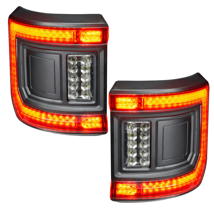 Pair of red led tail lights for ford - oracle 2020+ jeep gladiator jt flush mount led tail lights with tinted lens