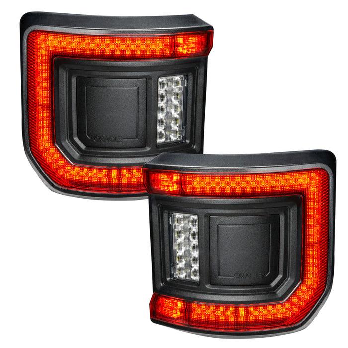 Pair of led tail lights for jeep gladiator by oracle lighting - tinted lens