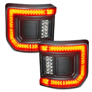 Pair of red led tail lights for ford displayed in oracle 2020+ jeep gladiator jt flush mount led tail lights - tinted lens
