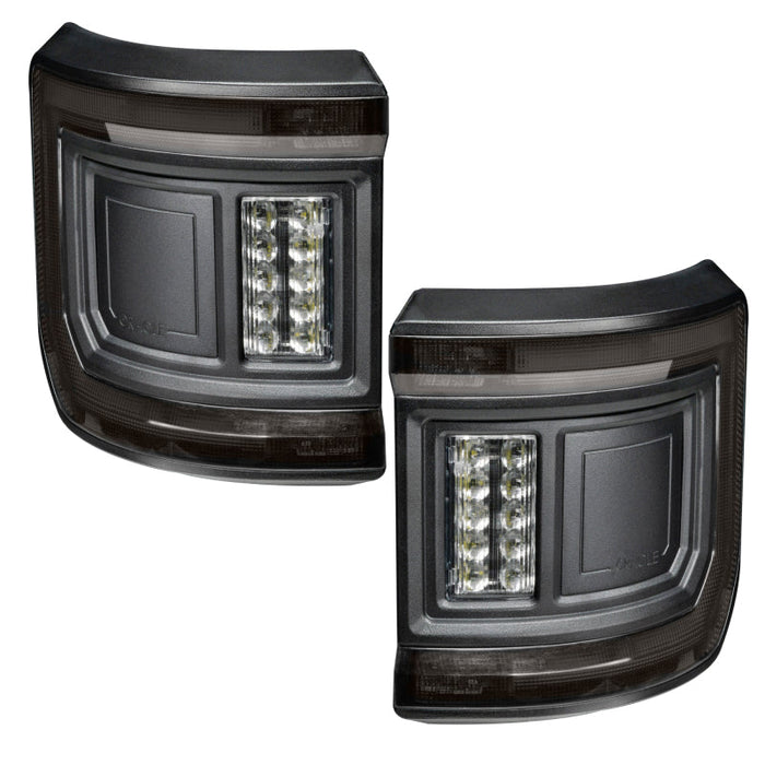 Pair of black led tail lights for jeep gladiator by oracle lighting