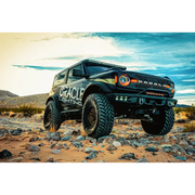 Oracle 2021+ Ford Bronco Oculus BI-LED Projector Headlights featuring black truck with white lettering