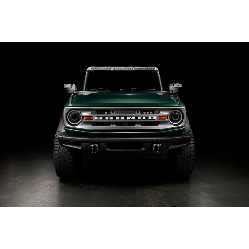 Green Jeep featuring Oracle 2021+ Ford Bronco Oculus BI-LED Projector Headlights