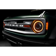 Green car with white light - Oracle 2021+ Ford Bronco Oculus BI-LED Projector Headlights