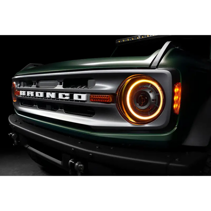 Green car with white light - Oracle 2021+ Ford Bronco Oculus BI-LED Projector Headlights