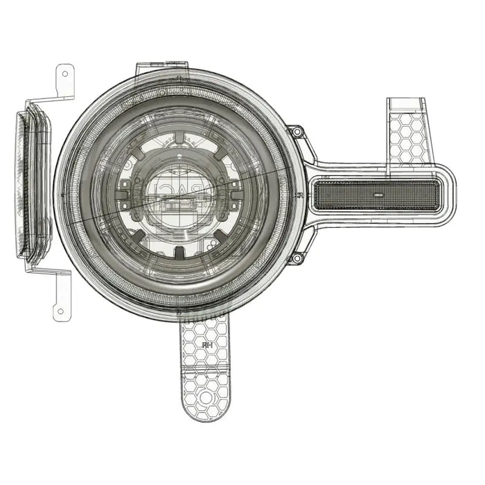 Drawing of a camera on Oracle 2021+ Ford Bronco Oculus BI-LED Projector Headlights