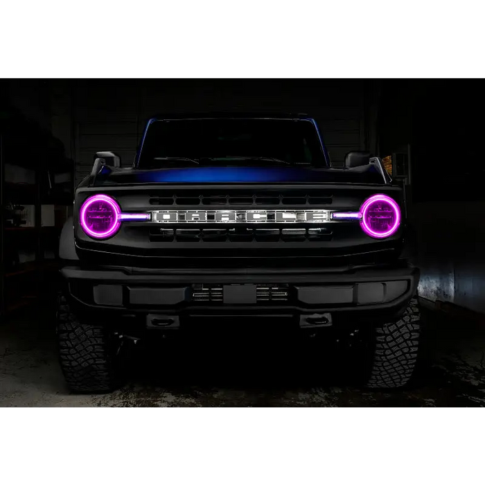 Oracle 21-22 Ford Bronco Headlight Halo Kit with DRL Bar and Purple Light
