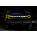 Black truck with yellow headlights, white bumper - Oracle Bronco Headlight Halo Kit with DRL Bar.