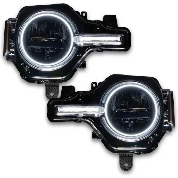 Pair of Ford Bronco Halo Headlights with DRL Bar - Oracle ColorSHIFT Kit