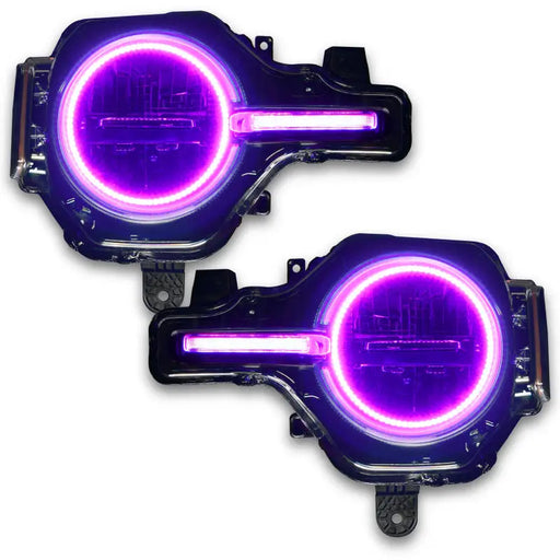 Purple LED DRL bar lights for Ford Bronco - Oracle Halo Kit.