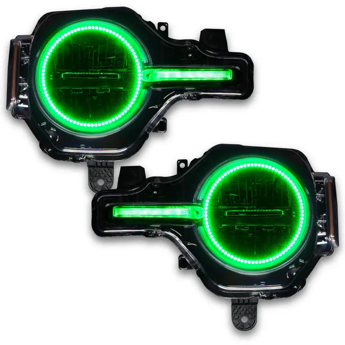 Green LED Halo Kit for 21-22 Ford Bronco DRL Bar with 2.0 Controller