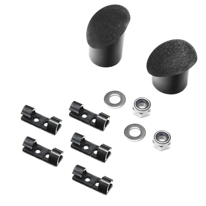 Black rubber wheel hubs and nuts for ORACLE 21-22 Ford Bronco LED Cargo Light Module.