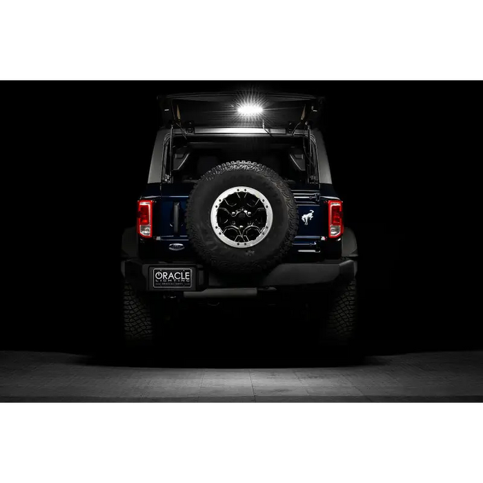 Jeep rear end with 5000k LED cargo light module for Ford Bronco