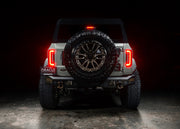 Oracle 21-23 ford bronco led taillights - tinted, rear view of white jeep with red led tail lights