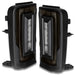 Black led headlights for ford mustang shown in oracle 21-23 ford bronco flush style led taillights - tinted