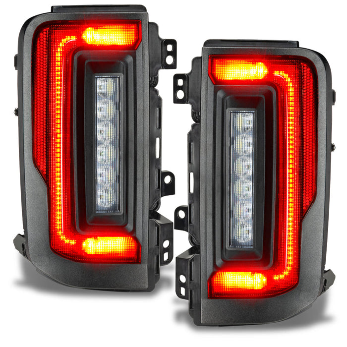 Oracle ford bronco led tail lights - red tinted flush style by oracle lighting