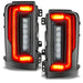 Oracle ford bronco led tail lights - red tinted flush style by oracle lighting