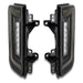 Pair of black front bumper light covers for ford mustang displayed in oracle 21-23 ford bronco flush style led taillights - tinted