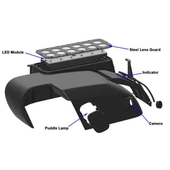 Oracle 21-23 Ford Bronco LED Off-Road Side Mirror Ditch Lights - Front Bumper Mount Diagram