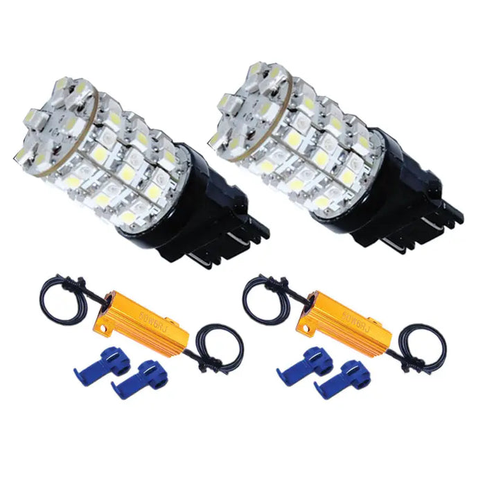 Pair of white LEDs for car in Oracle 3157 Switchback + Load Equalizer Kit - Amber/White