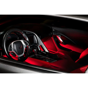 Interior of car with red leather illuminated by Oracle 36in LED Retail Pack - Red.