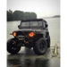 Black Jeep with Oracle 7in High Powered LED Headlights - Amber Bezels