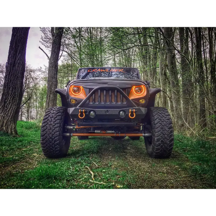 Oracle 7in High Powered LED Headlights - Black Bezel - ColorSHIFT 2.0 on Jeep