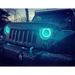 High Powered LED Headlights for Jeep Wrangler with ColorSHIFT Green Light