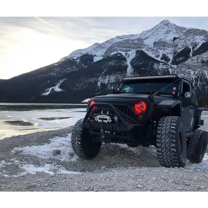 Oracle 7in High Powered LED Headlights on Jeep Wrangler with Big Tire