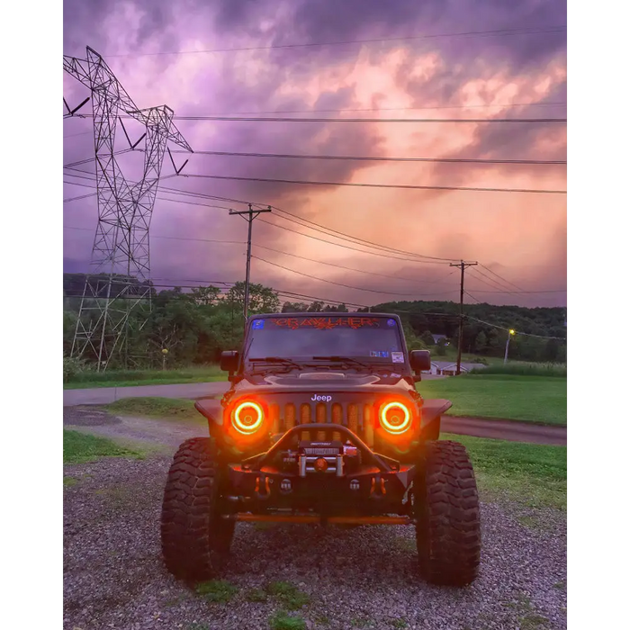 Dynamic LED Headlights on Jeep with Light-Up Headlight