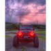 Dynamic LED red light on Jeep with Oracle 7in High Powered LED Headlights