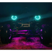 Black vehicle with purple dynamic LED lights - Oracle 7in High Powered LED Headlights.