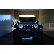Oracle 7in High Powered LED Headlights - Black Bezel - Dynamic Color LEDs for Jeeps