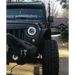 High Powered LED Headlight for Jeep Wrangler with Black Bezel and White Light