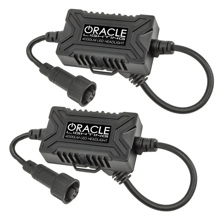 Oracle LED headlight bulb audio cable adapts for seamless connection.