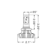 LED headlight bulb illustration for Oracle 9012 4000 Lumen (Pair) - 6000K