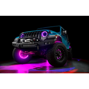 Purple light on Jeep from Oracle ColorSHIFT Rock Light Kit.