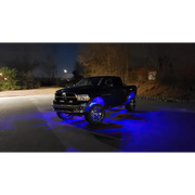 Blue lights on truck from Oracle Bluetooth + RF Underbody Rock Light Kit - 8 PCS - ColorSHIFT
