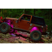Color changing rock light kit on Jeep with side light.