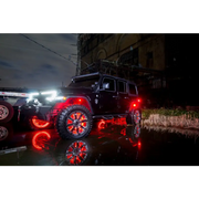 Jeep with red LEDs - Oracle Bluetooth + RF Underbody Rock Light Kit - 8 PCS - ColorSHIFT