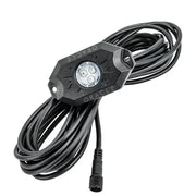 Black power cord with white light in Oracle Bluetooth + RF Underbody Rock Light Kit - 8 PCS - ColorSHIFT.