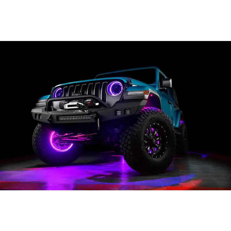 Jeep WRL LEDs on Oracle ColorSHIFT Rock Light Kit