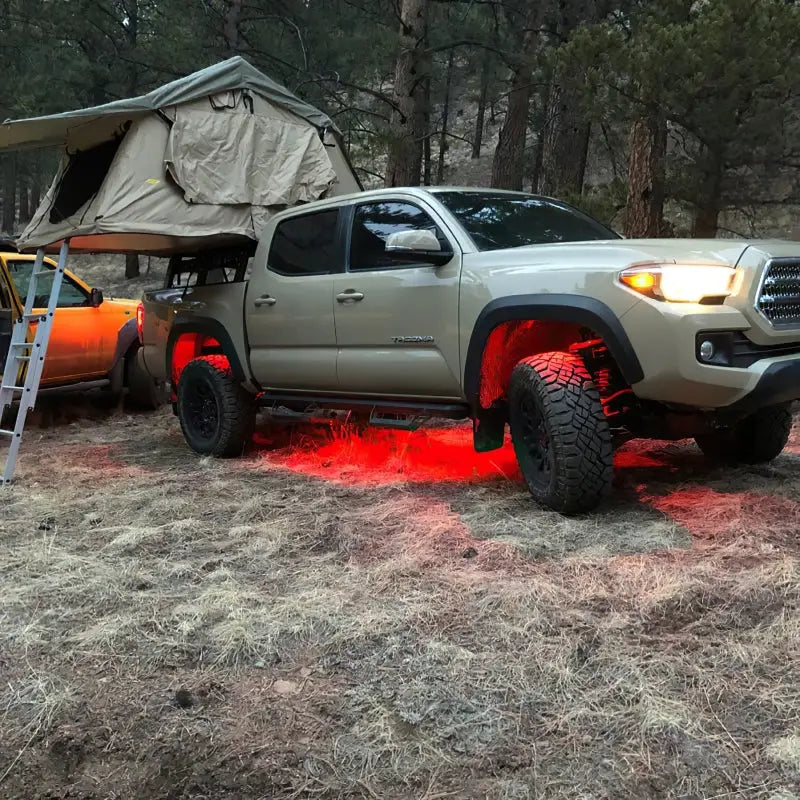 ColorSHIFT Oracle Bluetooth + RF Underbody Rock Light Kit - Truck with tent on top