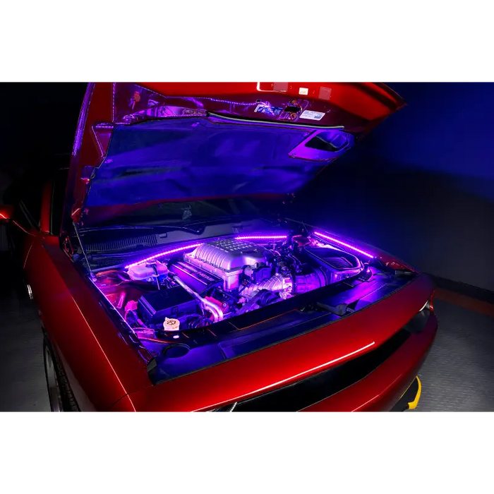 Oracle Engine Bay 5050 SMD Kit - RGB ColorSHIFT LED Strips for Car Engine Bay with Purple Light