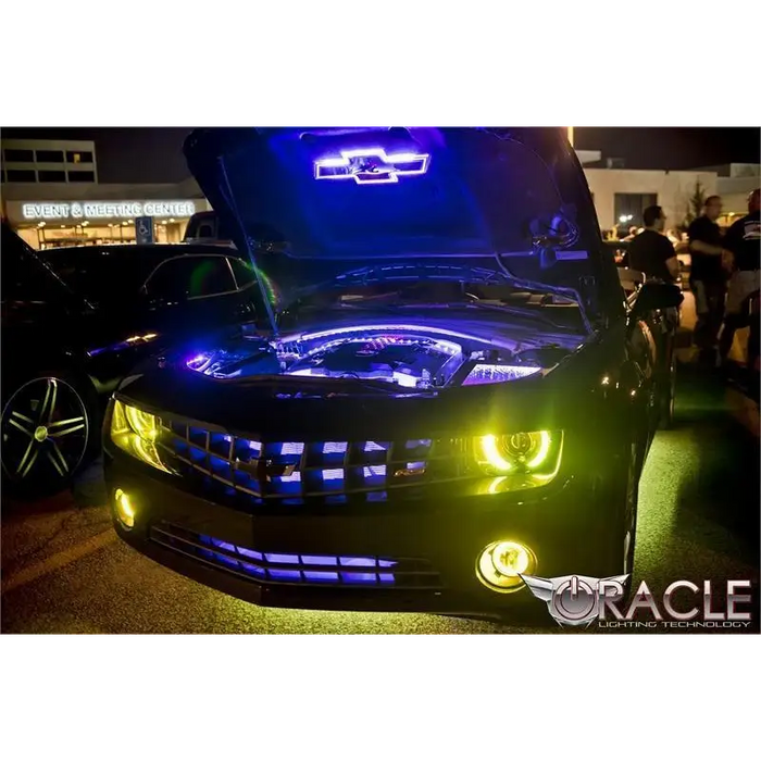 Car engine bay with hood up and lights on - Oracle Engine Bay 5050 SMD Kit from Oracle Lighting